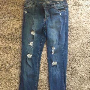 Distressed jeans